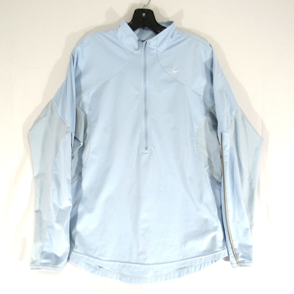 Vintage Nike Sweater Womens Size‎ XL 16-18 Pullover 1/4 Zip Blue Activewear